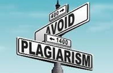 A road sign with the words "Avoid plagiarism"